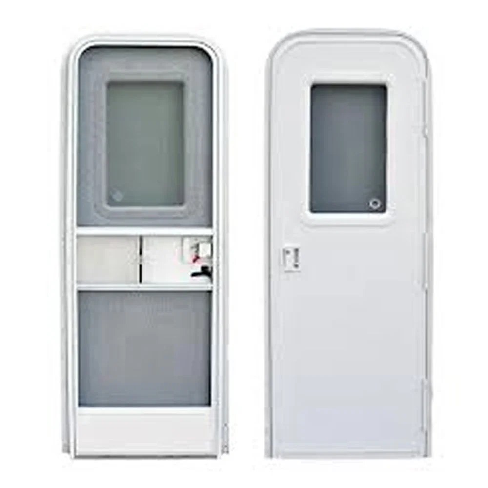 015-205998 – AP PRODUCTS Entry Door, Radius Door 30 Inch Width x 72 Inch Height Right Side Hinges Polar White 1000 Fi...